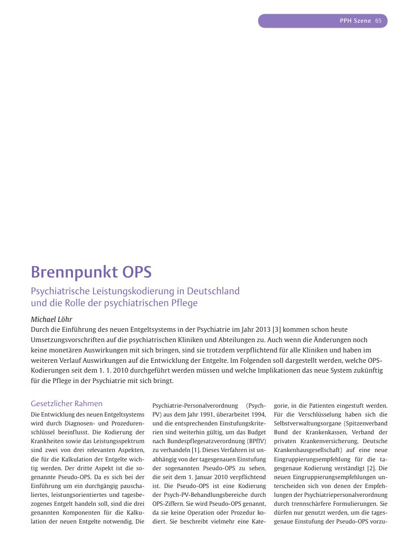 Vorschauseite 1: Brennpunkt OPS