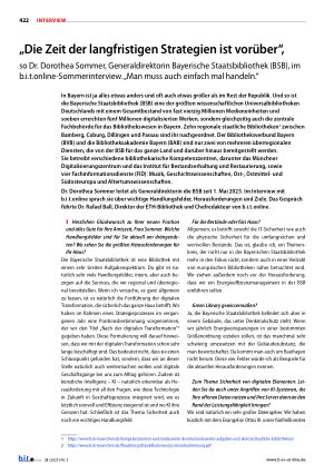 Vorschauseite 1: „Die Zeit der langfristigen Strategien ist vorüber“,