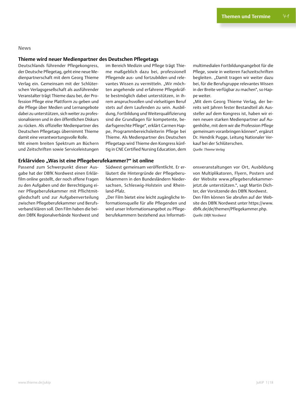 Vorschauseite 1: News