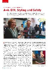 Vorschauseite 1: Was ist neu bei Sicherheitsschuhen? A+A: DIN, Styling und Safety