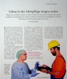 Vorschauseite 1: Löhne in der Altenpflege steigen weiter.