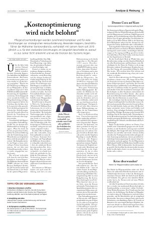 Vorschauseite 1: „Kostenoptimierung wird nicht belohnt“