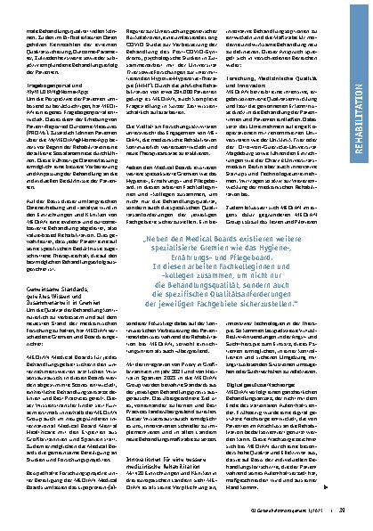 Vorschauseite 2: Big Data und Digitalisierung als Qualitäts-Booster in der medizinischen Rehabilitation