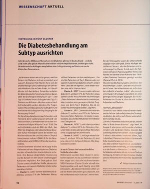 Vorschauseite 3: Wissenschaft Aktuell Die Diabetesbehandlung am Subtyp ausrichten