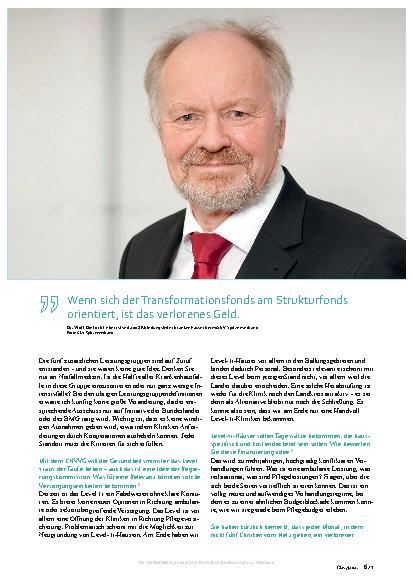 Vorschauseite 2: Klinikreform „Es darf keine windigen Ausnahmen geben“
