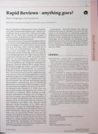 Vorschauseite 1: Rapid Reviews - anything goes?