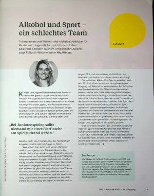 Vorschauseite 1: Alkohol und Sport - ein schlechtes Team