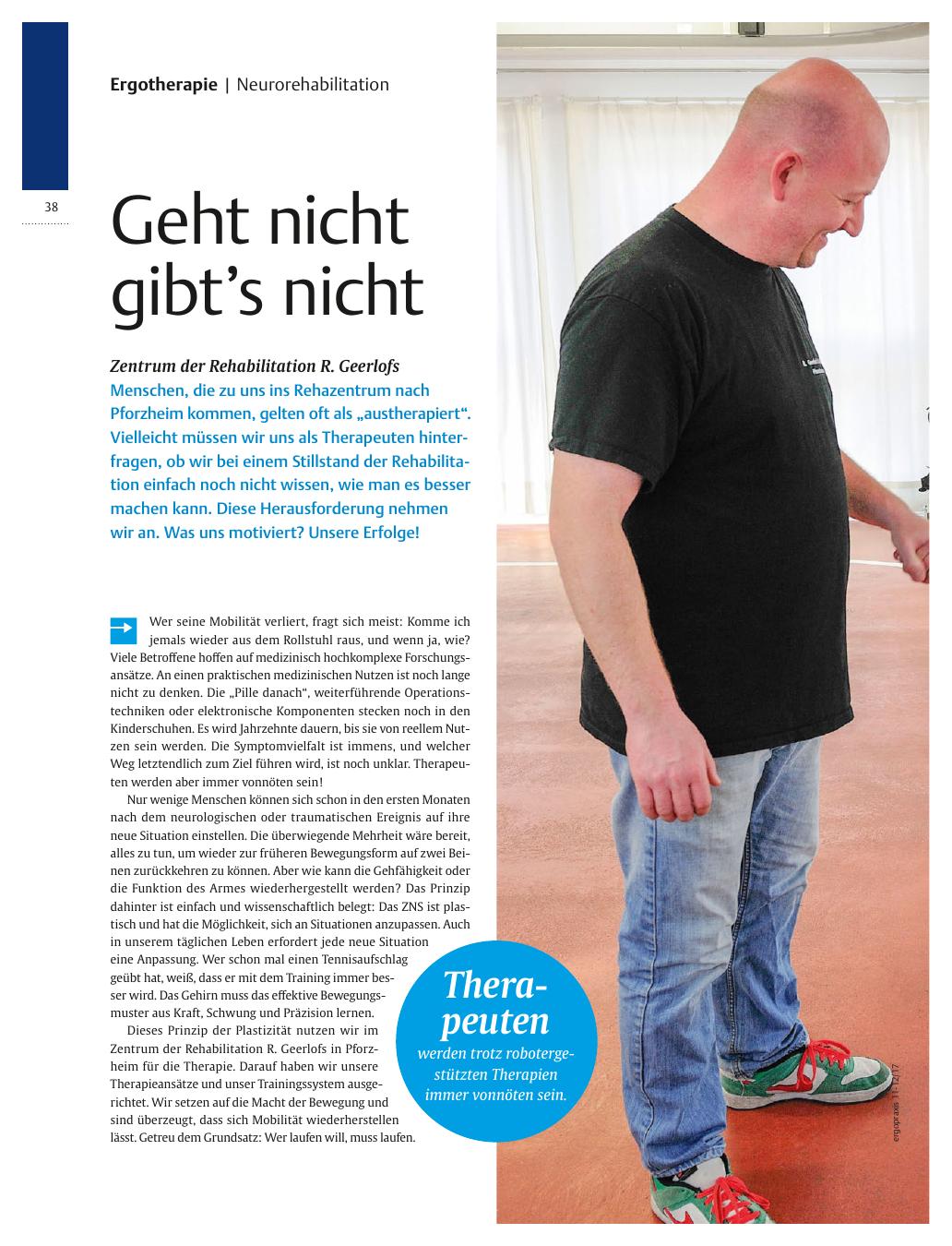 Vorschauseite 1: Zentrum der Rehabilitation R. Geerlofs ? Geht nicht gibt?s nicht