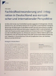 Vorschauseite 1: Fachkräfteeinwanderung und -Integration in Deutschland aus europäischer und internationaler Perspektive