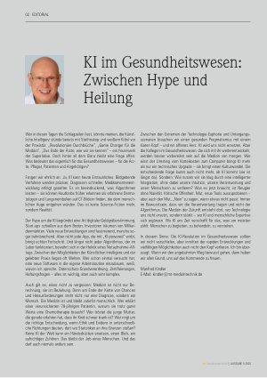 Vorschauseite 1: KI im Gesundheitswesen: Zwischen Hype und Heilung