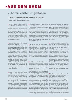 Vorschauseite 1: Zuhören, verstehen, gestalten. Die neue Geschäftsführerin des bvkm im Gespräch