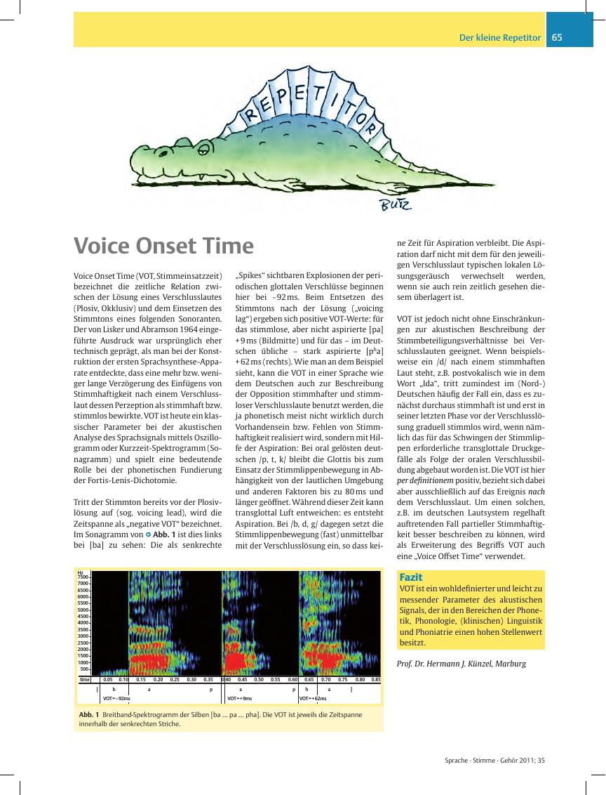 Vorschauseite 1: Voice Onset Time