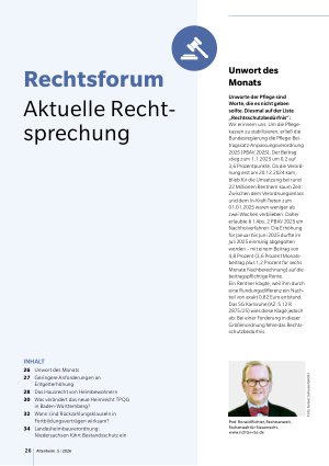 Vorschauseite 1: Aktuelle Rechtsprechung. Unwort des Monats