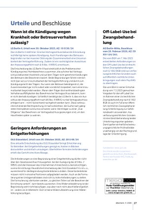 Vorschauseite 2: Aktuelle Rechtsprechung. Unwort des Monats