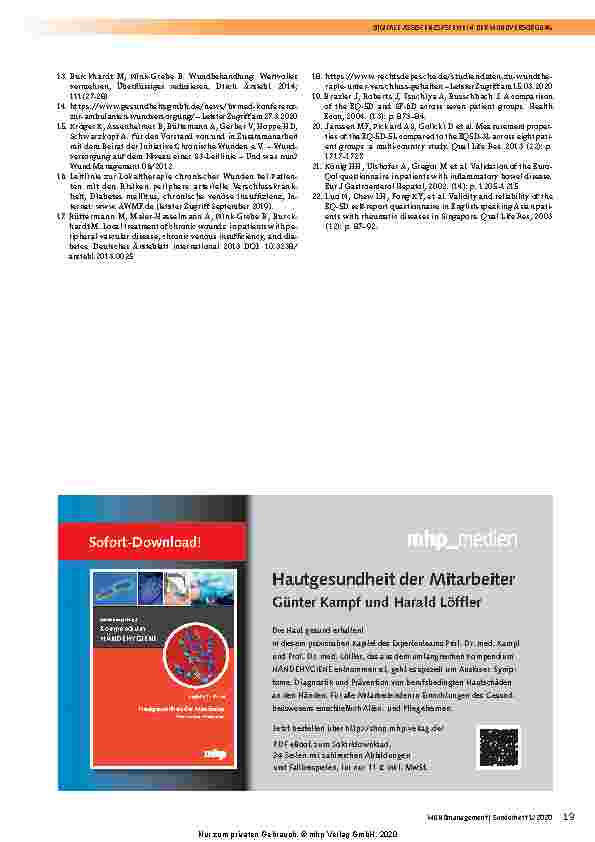 Vorschauseite 6: Die ganzheitliche Behandlung von Patienten mit chronischen Wunden im Fokus – Ein neues digitales Behandlungskonzept wird vorgestellt.