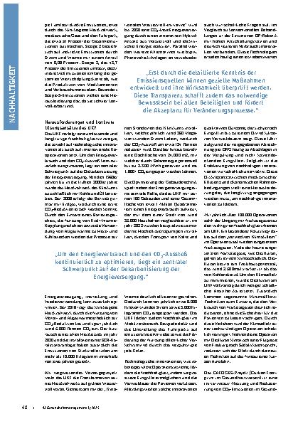 Vorschauseite 2: Gesundheitswesen in der Transformation Nachhaltigkeit als gemeinsame Aufgabe
