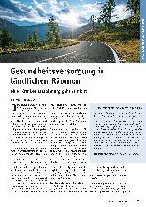 Vorschauseite 1: Gesundheitsversorgung in ländlichen Räumen. Ohne Krankenhausplanung geht es nicht.