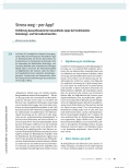 Vorschauseite 1: Stress weg - per App? Einführung kassenfinanzierter Gesundheits-Apps bei funktionellen Belastungsund Stressbeschwerden.