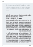 Vorschauseite 1: Schmerzen bei Kindern mit schwersten Behinderungen