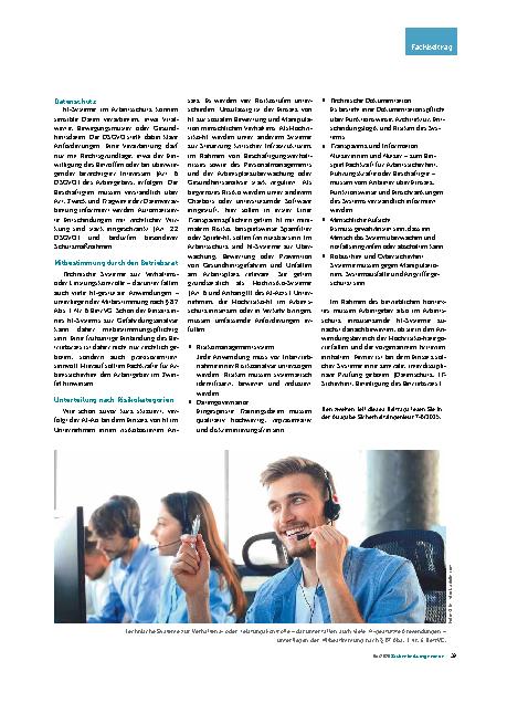 Vorschauseite 2: Künstliche Intelligenz im Betrieb – Teil 1 Leitplanken und Haftungsfragen