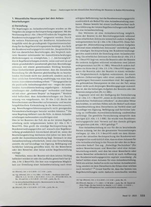 Vorschauseite 3: Änderungen bei der dienstlichen Beurteilung der Beamten in Baden-Württemberg