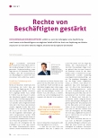 Vorschauseite 1: Rechte von Beschäftigten gestärkt