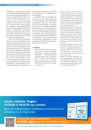 Vorschauseite 2: Weiterhin Forschungsbedarf zur mikrobiologischen Beprobung von flexiblen Endoskopen