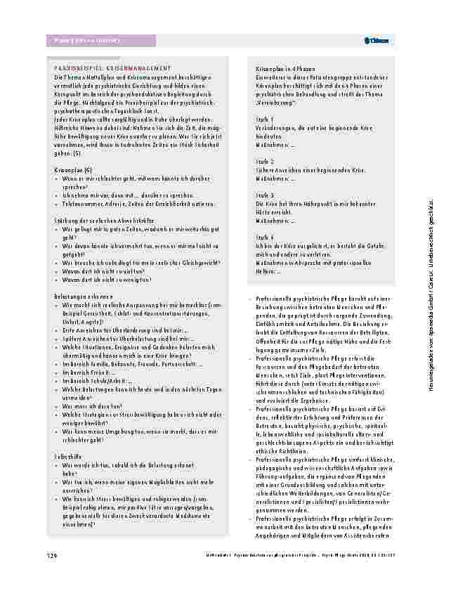 Vorschauseite 2: Psychoedukation aus pflegerischer Perspektive