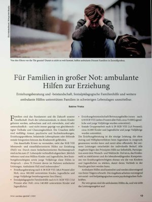 Vorschauseite 1: Für Familien in großer Not: ambulante Hilfen zur Erziehung