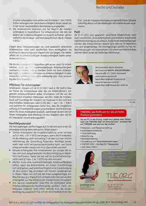 Vorschauseite 2: Ab 01.01.2021 entfällt die Vorlagepflicht für AU-Bescheinigungen.