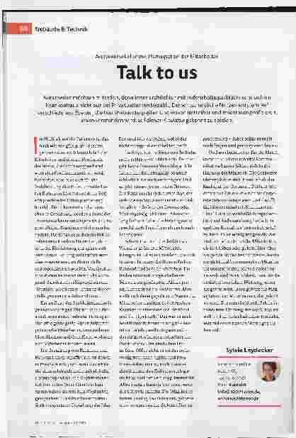 Vorschauseite 1: Talk to us.