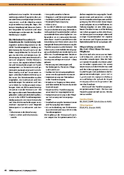 Vorschauseite 2: Austrian Wound Association (AWA): Innovation und Vernetzung für die Zukunft