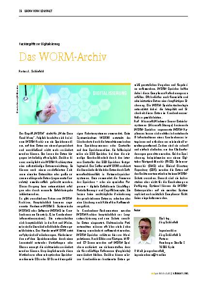 Vorschauseite 1: Fachbegriffe zur Digitalisierung: Das WORM-Archiv