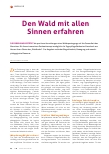 Vorschauseite 1: Den Wald mit allen Sinnen erfahren