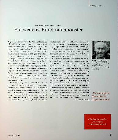Vorschauseite 1: Ein weiteres Bürokratiemonster
