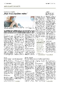 Vorschauseite 1: "Man muss darüber reden."