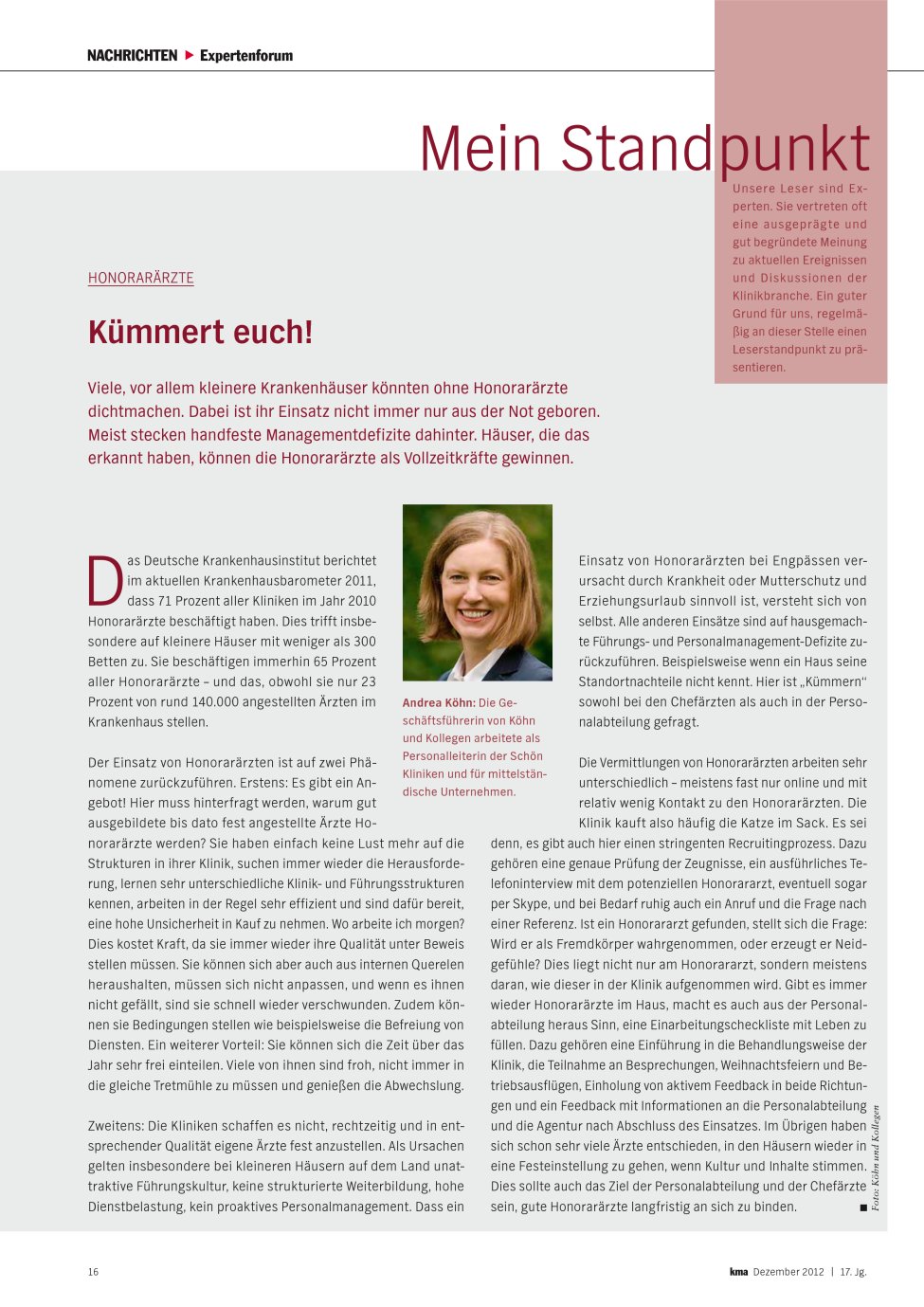 Vorschauseite 1: Kümmert euch!