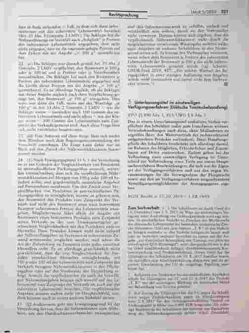 Vorschauseite 1: Unterlassungstitel im einstweiligen Verfügungsverfahren (Diätetische Tinnitusbehandlung)