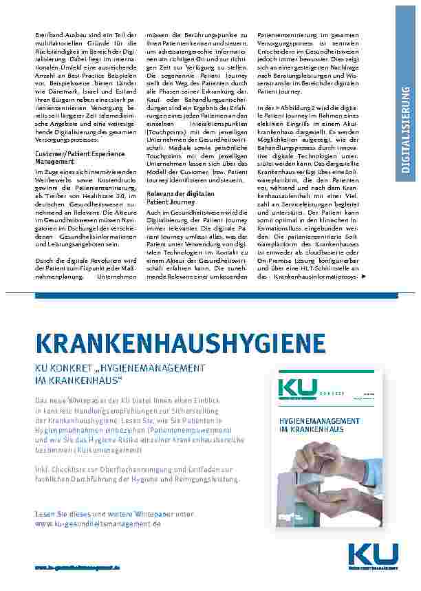 Vorschauseite 3: Digitalisierung gelingt nur mit Patientenzentrierung. Healthcare 4.0 für eine verbesserte Patientenversorgung.