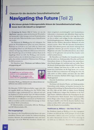 Vorschauseite 1: Chancen für die deutsche Gesundheitswirtschaft Navigating the Future (Teil 2)