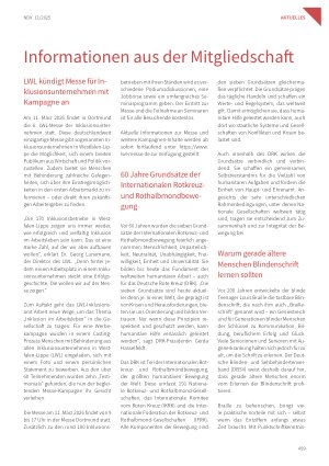 Vorschauseite 1: Informationen aus der Mitgliedschaft