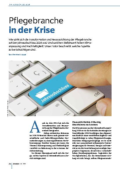 Vorschauseite 1: Pflegebranche in der Krise