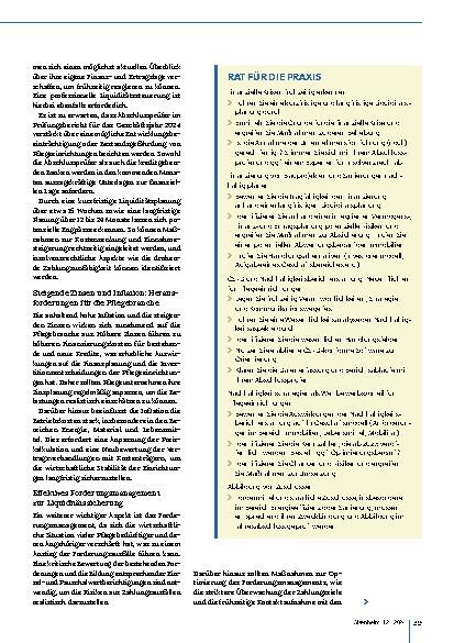Vorschauseite 2: Pflegebranche in der Krise