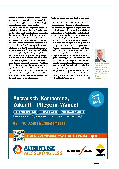Vorschauseite 4: Pflegebranche in der Krise