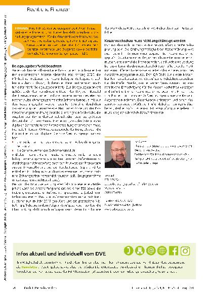 Vorschauseite 3: Betriebsprüfung: Bareinnahmen, Kassenführung und technische Sicherheitseinrichtungen im Fokus