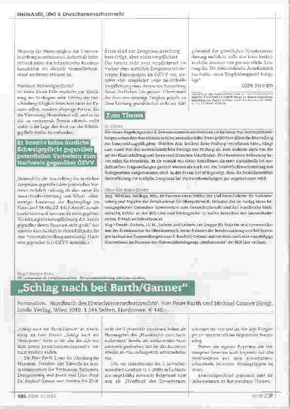 Vorschauseite 1: "Schlag nach bei Barth/Ganner"