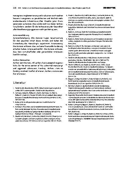 Vorschauseite 3: Kommunale bewegungsbezogene Gesundheitsförderung – Über Projekte guter Praxis