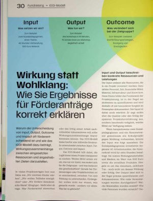Vorschauseite 1: Wirkung statt Wohlklang: Wie Sie Ergebnisse für Förderanträge korrekt erklären