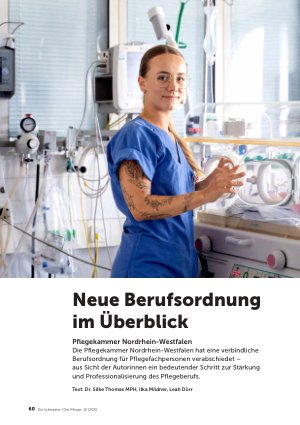 Vorschauseite 1: Neue Berufsordnung im Überblick