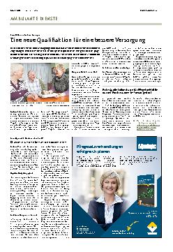 Vorschauseite 1: Eine neue Qualifikation für eine bessere Versorgung.